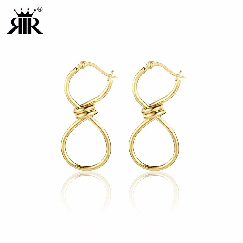 RIR Stainless Steel Gold Infinity Symbol Charm Earrings Simple Mathematics Creative Jewelry Women Earrings Gift For Her
RIR Stainless Steel Gold Infinity Symbol Charm Earrings Simple Mathematics Creative Jewelry Women Earrings Gift For Her