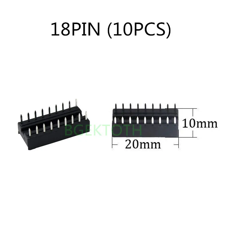 2.54mm Pitch Dual Row DIP IC Sockets Solder Type Adaptor 18 PIN Electronic Components Socket Adapter Connector
2.54mm Pitch Dual Row DIP IC Sockets Solder Type Adaptor 18 PIN Electronic Components Socket Adapter Connector