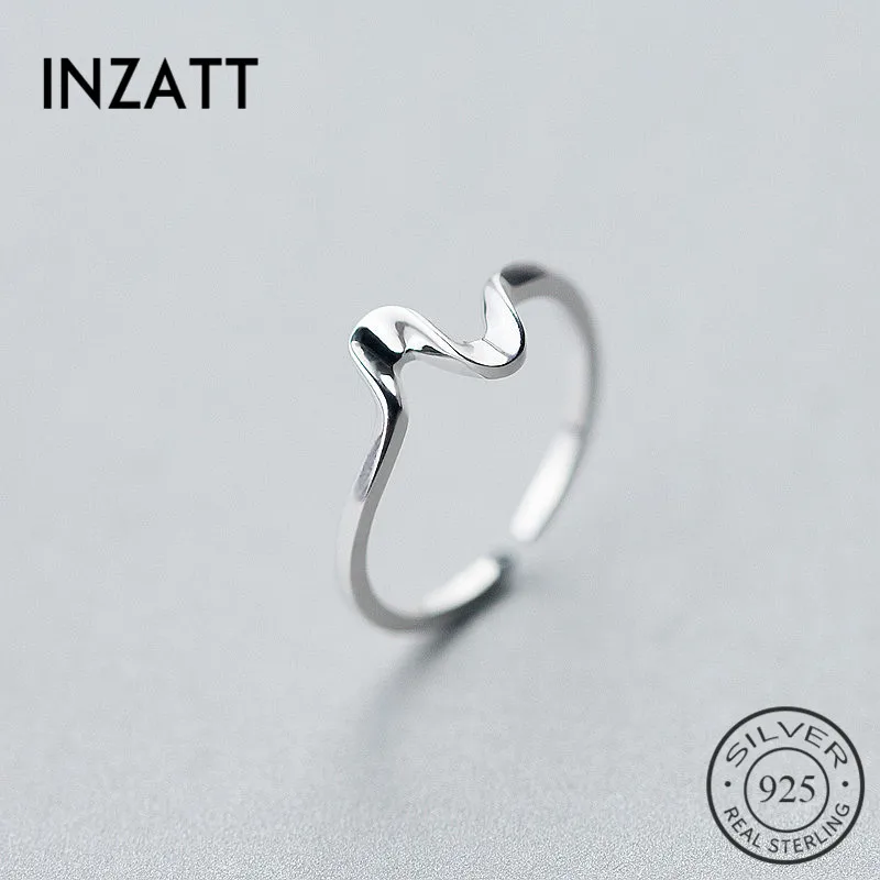 INZATT Trendy Personality Geometric Wave Adjustable Ring Real 925 Sterling Silver Fashion Jewelry For Women Birthday Party
INZATT Trendy Personality Geometric Wave Adjustable Ring Real 925 Sterling Silver Fashion Jewelry For Women Birthday Party