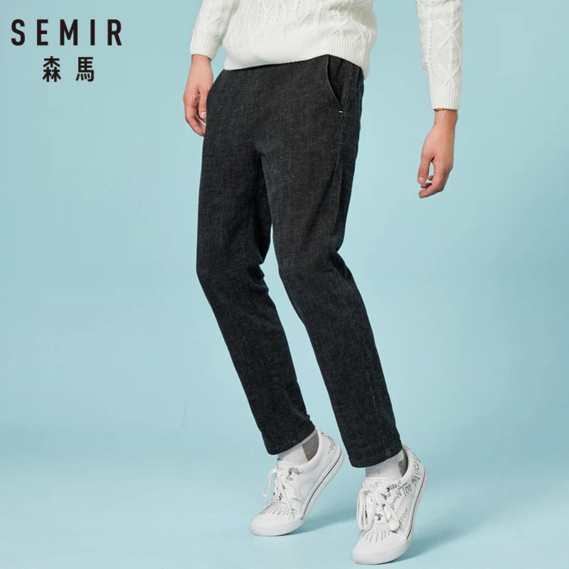 SEMIR Men Ankle Jeans in Washed Denim with Side Pocket Men's Regular Fit Pull-on Denim Joggers with Drawstring Waistband Spring
SEMIR Men Ankle Jeans in Washed Denim with Side Pocket Men's Regular Fit Pull-on Denim Joggers with Drawstring Waistband Spring