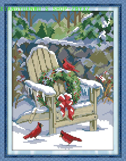Christmas Snow Patterns Counted Cross Stitch Handmade 11CT 14CT Cartoon Cotton Cross-stitch Sets
Christmas Snow Patterns Counted Cross Stitch Handmade 11CT 14CT Cartoon Cotton Cross-stitch Sets