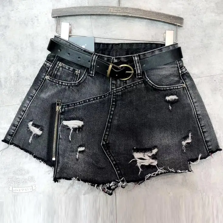 2018 new summer fashion irregular denim skirt high waist flashing hole package hip slim Anti-lighting jeans mini skirt
2018 new summer fashion irregular denim skirt high waist flashing hole package hip slim Anti-lighting jeans mini skirt