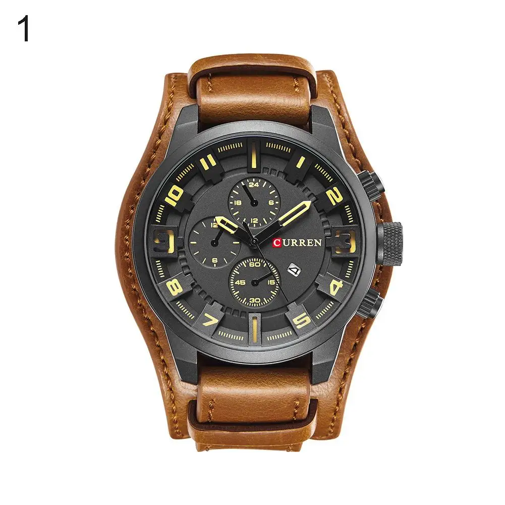 Fashion Business Men Quartz Movement Wrist Watch Faux Leather Analog Display Dial
Fashion Business Men Quartz Movement Wrist Watch Faux Leather Analog Display Dial