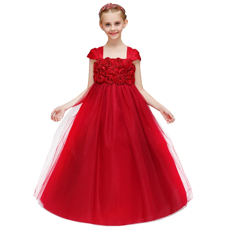 Retail Noble High Quality Floral Elegant Flower Girls Dress With Ruffled Mesh Girls Princess Summer Party Long Prom Dress LP-71
Retail Noble High Quality Floral Elegant Flower Girls Dress With Ruffled Mesh Girls Princess Summer Party Long Prom Dress LP-71
