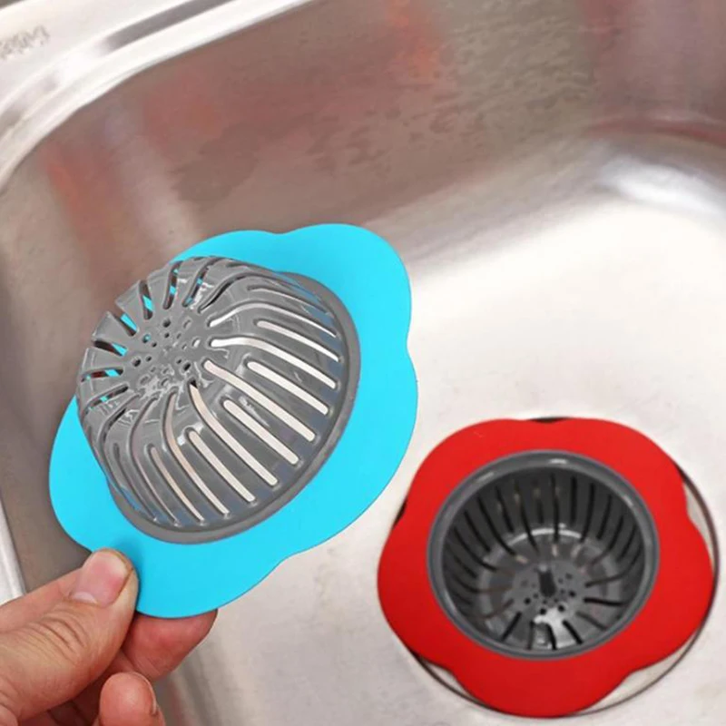 2PCS Silicone Kitchen Sink Strainer Flower Shaped Shower Sink Drains Cover Sink Colander Sewer Hair Filter Kitchen Accessories
2PCS Silicone Kitchen Sink Strainer Flower Shaped Shower Sink Drains Cover Sink Colander Sewer Hair Filter Kitchen Accessories