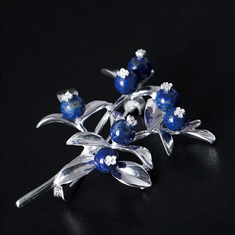 LouLeur 925 sterling silver lapis brooches original design leaves blueberry lapis brooches for women party wedding jewelry gift
LouLeur 925 sterling silver lapis brooches original design leaves blueberry lapis brooches for women party wedding jewelry gift