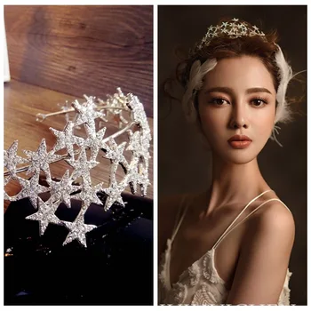 Star Crystal Hairbands Bride Tiaras and Crowns Wedding Crown Rhinestone Wedding Hair Accessories Bridal Headband Tiara De Noiva
Star Crystal Hairbands Bride Tiaras and Crowns Wedding Crown Rhinestone Wedding Hair Accessories Bridal Headband Tiara De Noiva