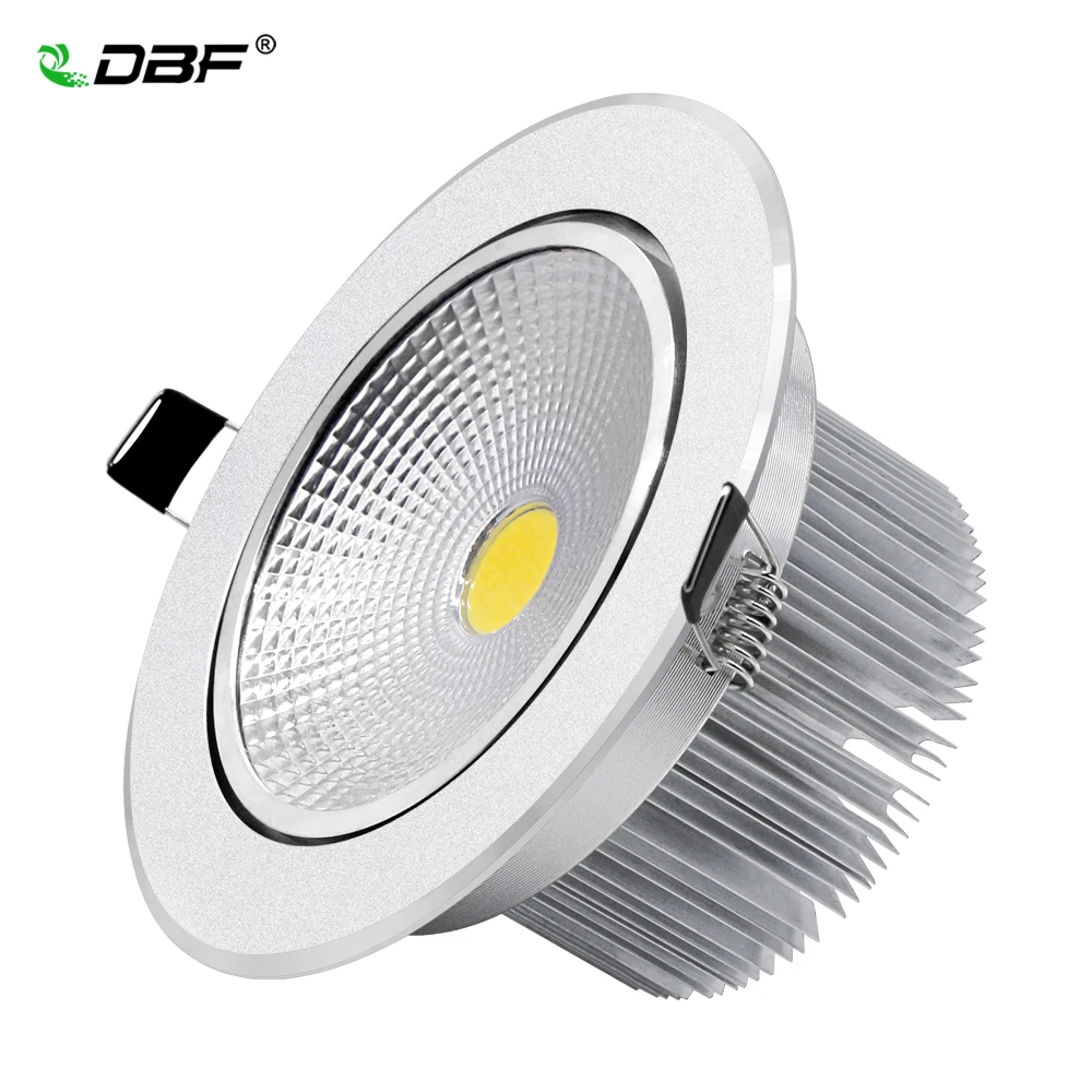 

[DBF]Angle Adjustable Silver Body Dimmable LED Recessed Ceiling Downlight 7W 9W 12W 15W 18W With AC85-265V LED Driver Spot Lamp