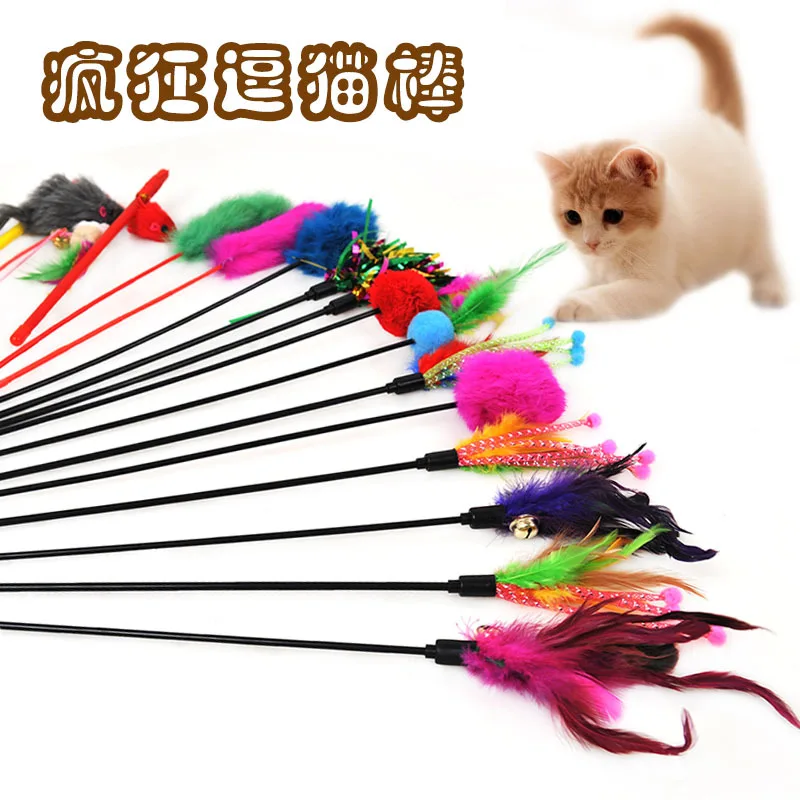 Bell Feathers Tease Cat Sticks Pet Toys Elastic Plastic Rods Color Plush Ball Mice Scratching Posts Cats Products For Pets Cats
Bell Feathers Tease Cat Sticks Pet Toys Elastic Plastic Rods Color Plush Ball Mice Scratching Posts Cats Products For Pets Cats