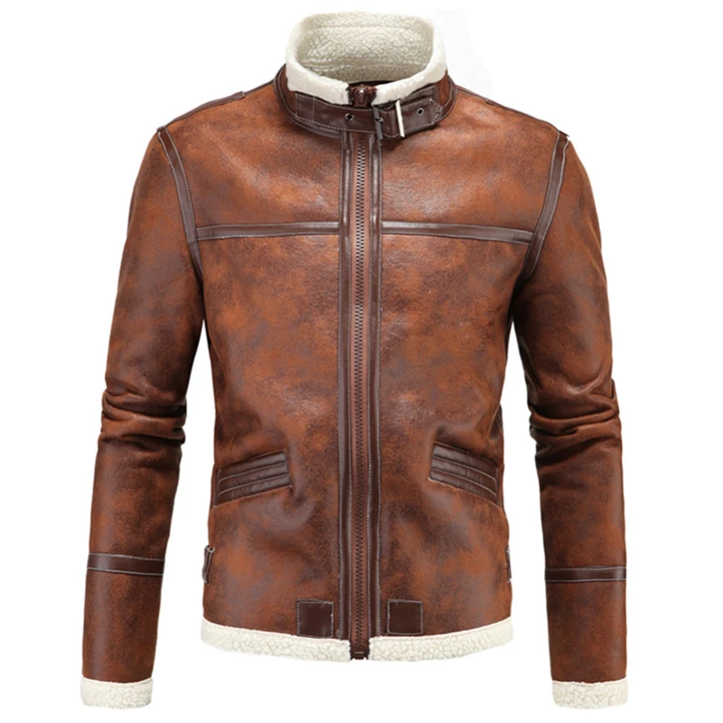 Thick Warm Winter Mens Leather With Fur Coats 2017 Designer Plus Size 5XL England Style Vintage Mens Fur Leather Jackets C1213
Thick Warm Winter Mens Leather With Fur Coats 2017 Designer Plus Size 5XL England Style Vintage Mens Fur Leather Jackets C1213