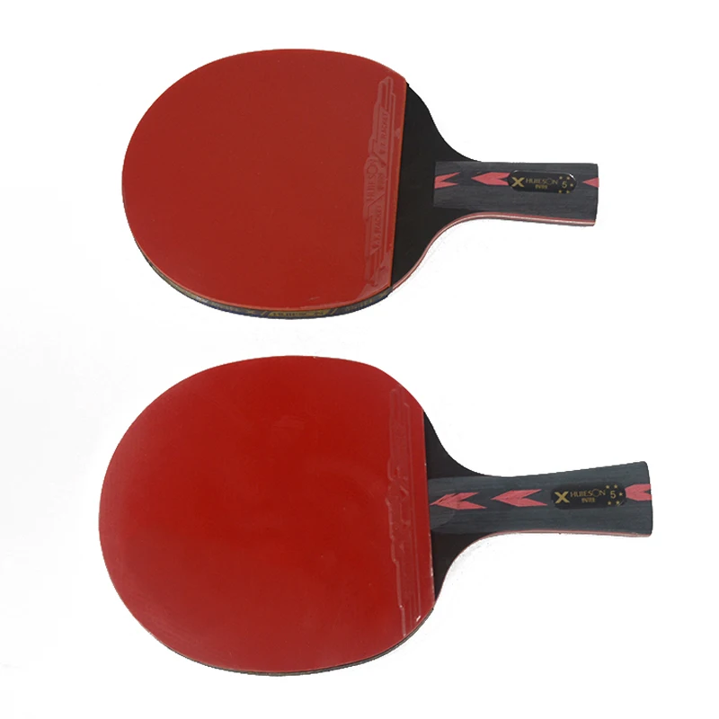 Huieson 5 Star Black & Red Carbon Fiber Table Tennis Racket Double Pimples-in Rubber Pingpong Racket for Teenager Players (10)