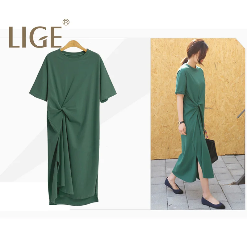 summer female 2019 new casual gentle fairy dress waist large size Tibetan meat age-old t-shirt | Женская одежда