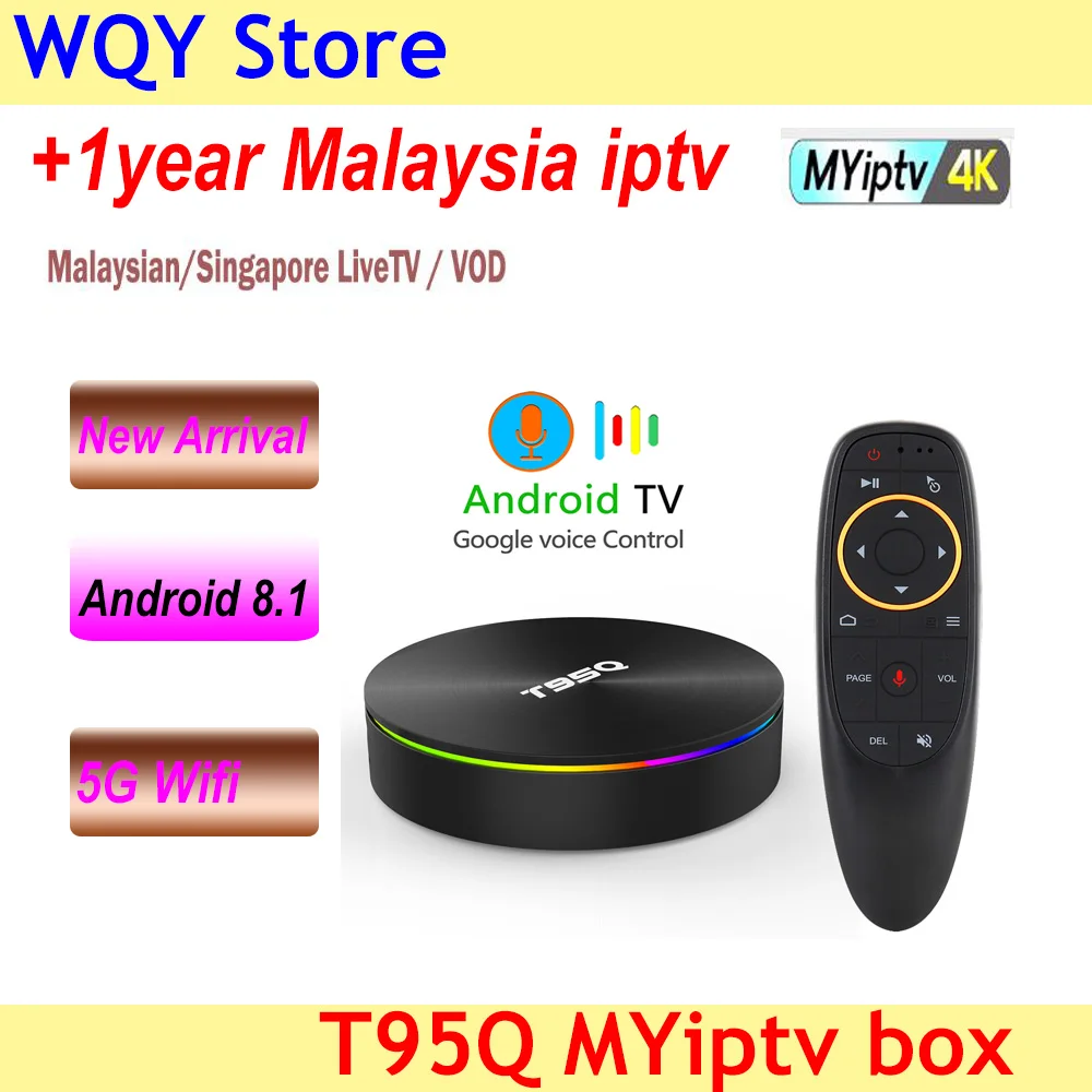2019Popular T95Q Android 8.1 bluetooth voice remote control Amlogic S905X2 Smart TV BOX MYIPTV4K Malaysia Singapore Channels
2019Popular T95Q Android 8.1 bluetooth voice remote control Amlogic S905X2 Smart TV BOX MYIPTV4K Malaysia Singapore Channels