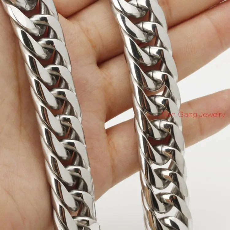 7"-40" Choose New Heavy Charm 316L Stainless Steel 20MM Silver Cuban Curb Link Chain Mens Boys Necklace or Bracelet Cool Jewelry
7"-40" Choose New Heavy Charm 316L Stainless Steel 20MM Silver Cuban Curb Link Chain Mens Boys Necklace or Bracelet Cool Jewelry
