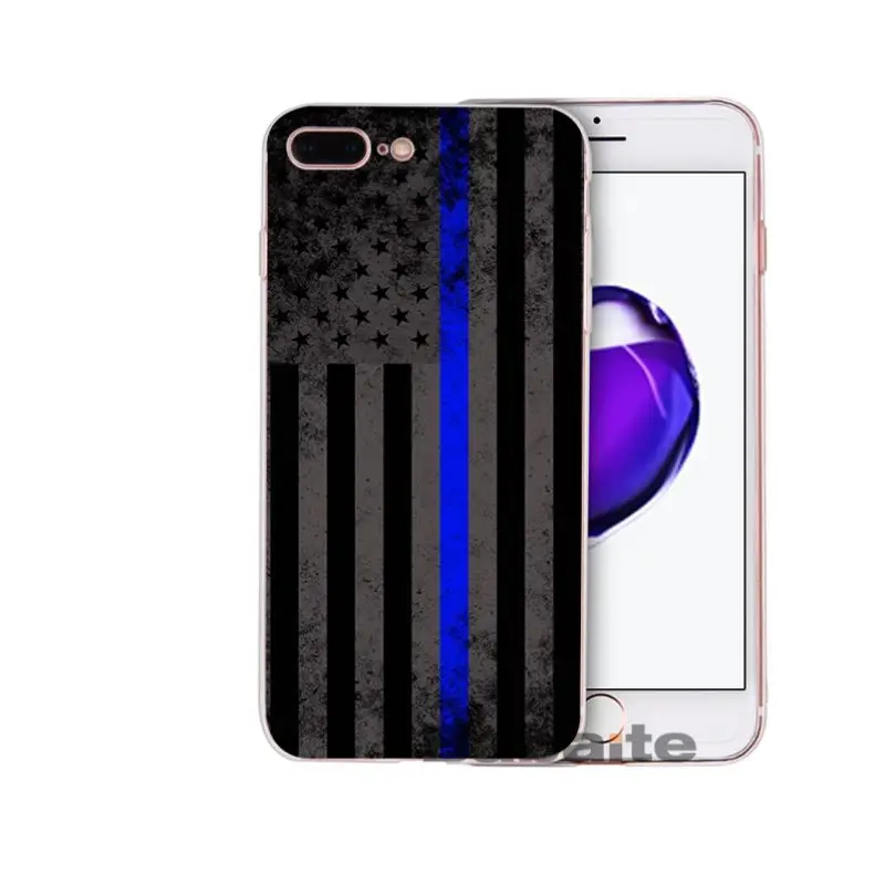 Thin Blue Line American US Flag