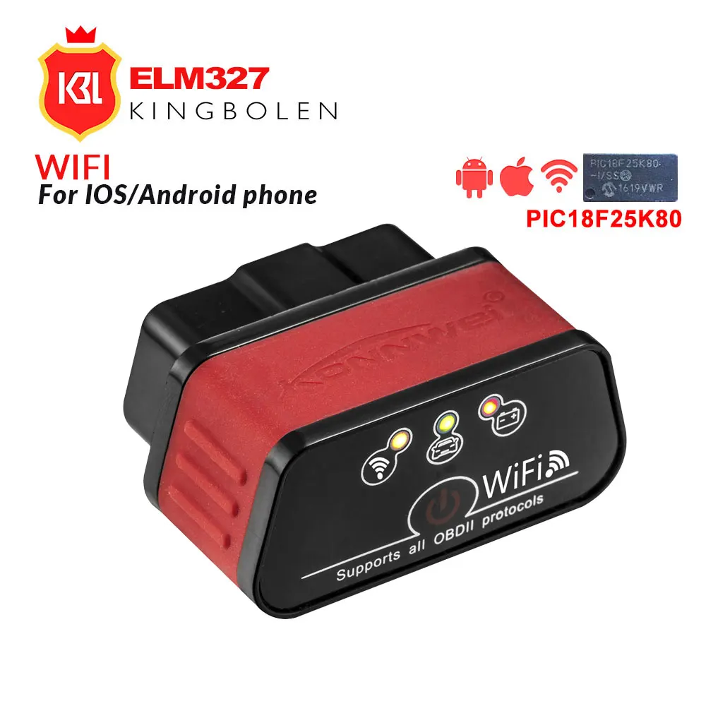 

ELM327 V1.5 WIFI OBD2 Auto Diagnostic Tool OBD KONNWEI KW903 Wifi for IOS/Android KW903 Wifi ELM 327 v1.5 Automotive Scanner