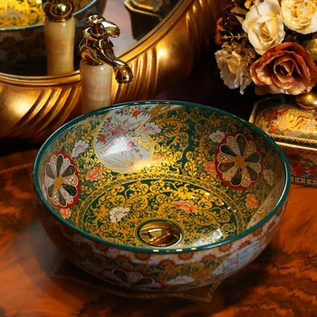 Chinese Antique Art Hand Basin Balcony Bathroom Ceramic Wash Basin Green Phoenix And Harmony ceramic wash Basin bathroom sink
Chinese Antique Art Hand Basin Balcony Bathroom Ceramic Wash Basin Green Phoenix And Harmony ceramic wash Basin bathroom sink