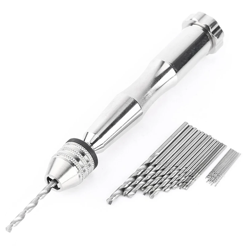 Hand Twist Drill Bits Set,Diy Precision Pin Vise Model Mini Hand Spiral Drill With 25Pcs 0.3mm To 3.6mm Mini Drill Bits (Silve
Hand Twist Drill Bits Set,Diy Precision Pin Vise Model Mini Hand Spiral Drill With 25Pcs 0.3mm To 3.6mm Mini Drill Bits (Silve
