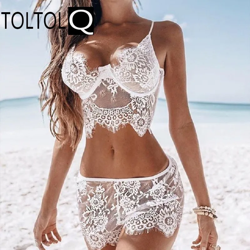Fashion Women Lace Bodysuit Bra Set Sexy Set Black / White Summer Ladies beachwear Set Nightwear Overalls
Fashion Women Lace Bodysuit Bra Set Sexy Set Black / White Summer Ladies beachwear Set Nightwear Overalls