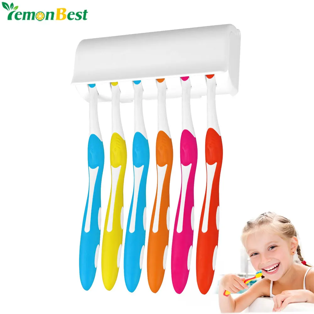 Wall Mount Toothbrush Holder Stand For 6 Toothbrushs With Cover Double-sided Tape Easy Installation Bathroom Set Accessories
Wall Mount Toothbrush Holder Stand For 6 Toothbrushs With Cover Double-sided Tape Easy Installation Bathroom Set Accessories