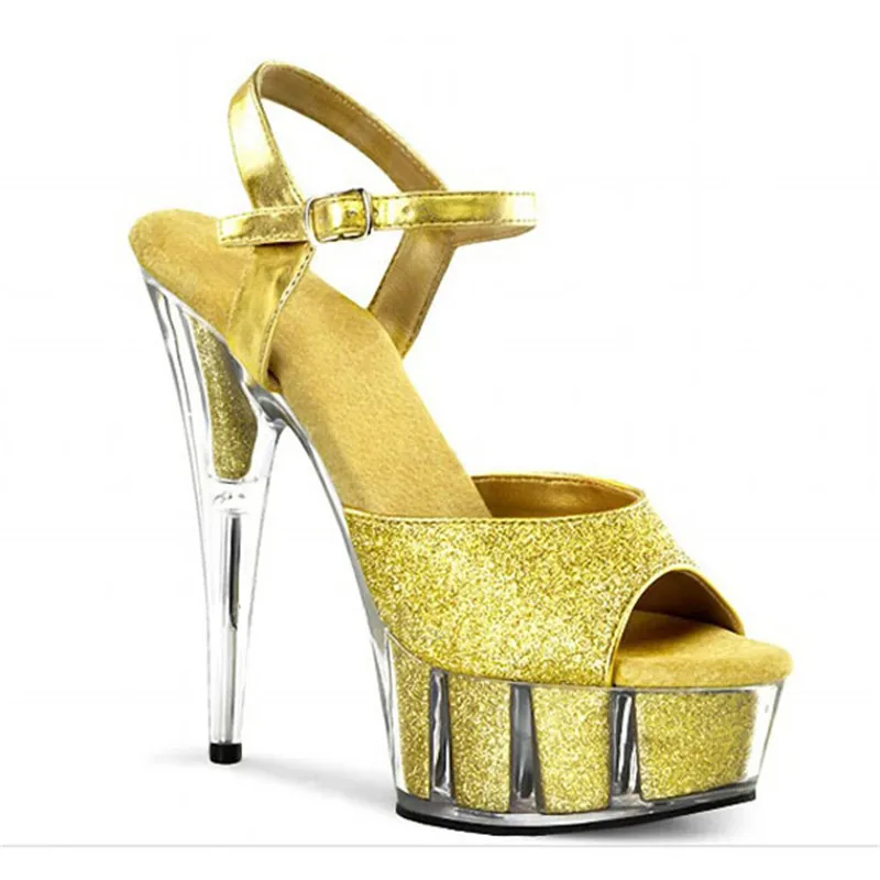 High-heeled 15cm fashion sandals with sequined uppers and six-inch sequined sparkly stage sandals
High-heeled 15cm fashion sandals with sequined uppers and six-inch sequined sparkly stage sandals