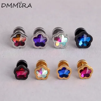 Hot Fashion Women Punk Silver Gold Black Crystal Stainless Steel Color Zircon Flower Stud Earrings Ear Brincos Jewelry
Hot Fashion Women Punk Silver Gold Black Crystal Stainless Steel Color Zircon Flower Stud Earrings Ear Brincos Jewelry