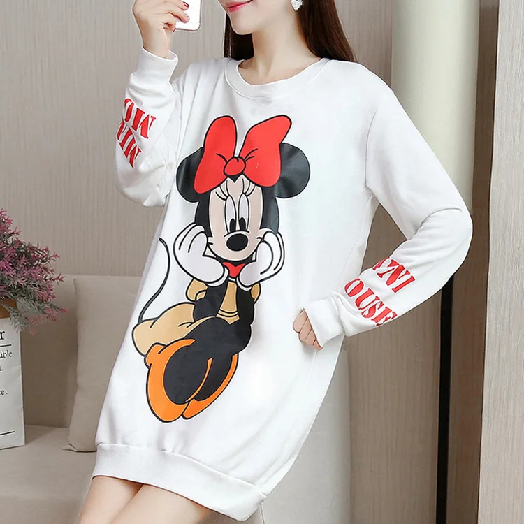 Anime Minnie Mouse Costumes Female high quality fashion loose large size T-shirt skirt Add fertilizer to increase sweater dress
Anime Minnie Mouse Costumes Female high quality fashion loose large size T-shirt skirt Add fertilizer to increase sweater dress
