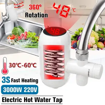 3000W Electric Water Heater Tap Digital Display Instant Hot Water Faucet Heater Cold Heating Faucet Tankless Water Heater
3000W Electric Water Heater Tap Digital Display Instant Hot Water Faucet Heater Cold Heating Faucet Tankless Water Heater