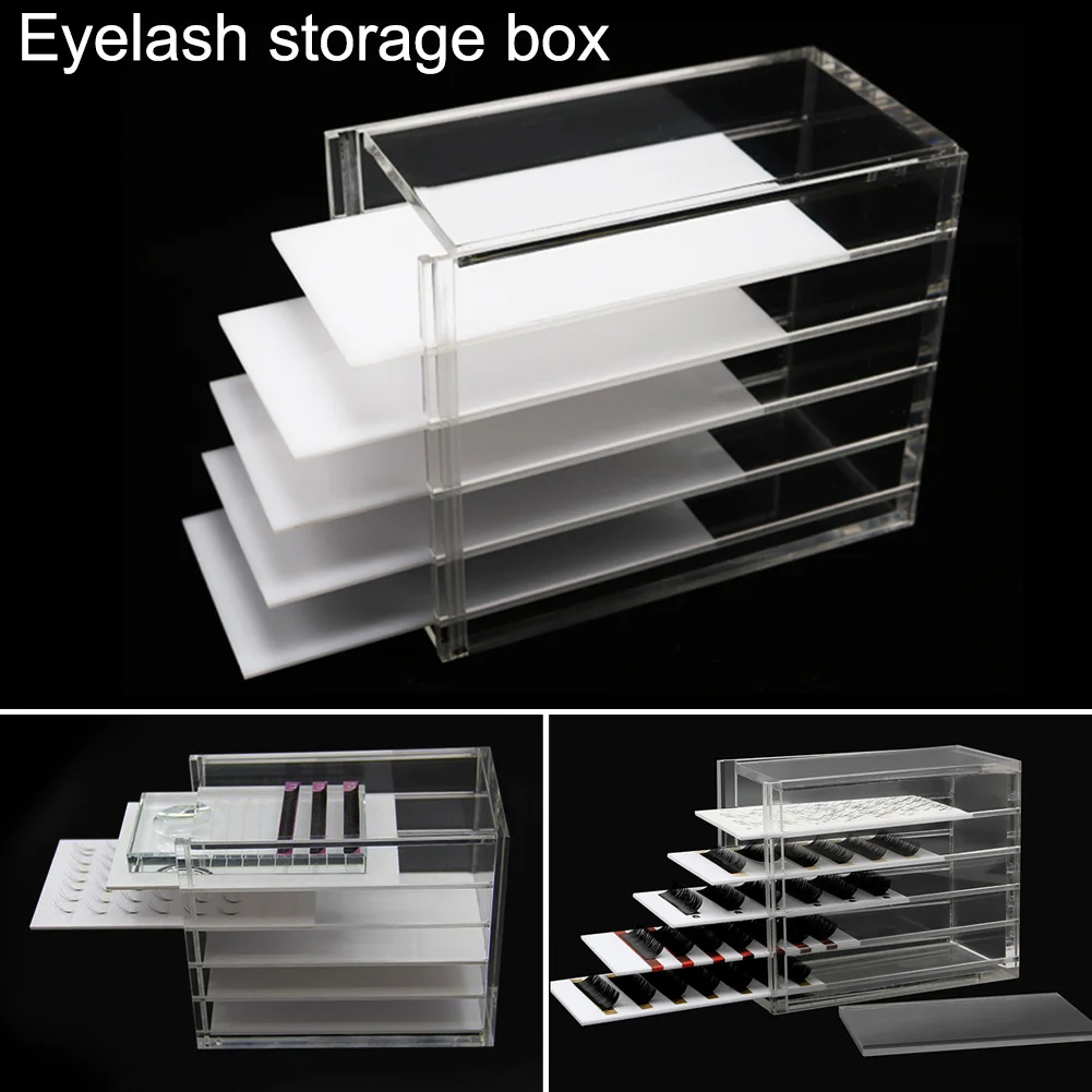 5 Layers Clear Eyelash Storage Box Makeup Organizer False Eyelashes Glue Pallet Holders SSwell
5 Layers Clear Eyelash Storage Box Makeup Organizer False Eyelashes Glue Pallet Holders SSwell