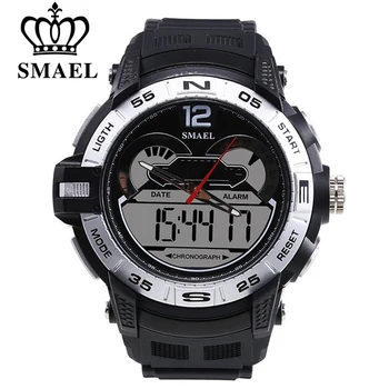 SMAEL Men Big Dail LED Dual Digital Swimming Outdoor Sport Watch Men Waterproof Multifunction Wristwatch Young Man Style Watches
SMAEL Men Big Dail LED Dual Digital Swimming Outdoor Sport Watch Men Waterproof Multifunction Wristwatch Young Man Style Watches
