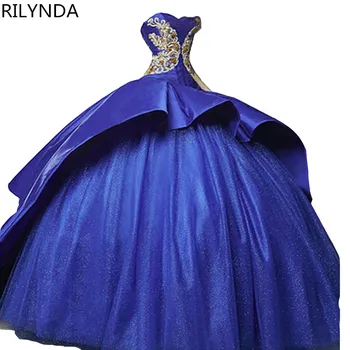 RiLynda Blue Quinceanera Dress for 15 year girl Ball Gown