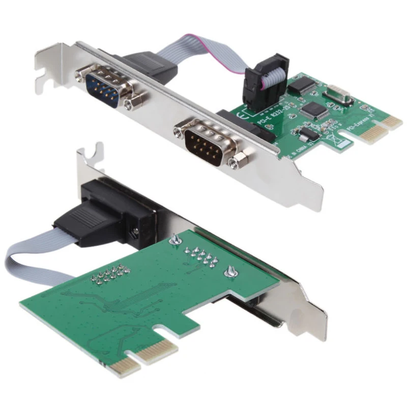 PCI-E PCI to Dual Serial DB9 RS232 Express Serial Controller Adapter Card For Win XP/7 Linux
PCI-E PCI to Dual Serial DB9 RS232 Express Serial Controller Adapter Card For Win XP/7 Linux