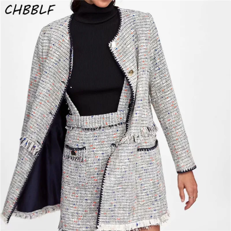 CHBBLF women vintage tweed jacket coat tassel patchwork long sleeve coats female casual outerwear long top BGB8421
CHBBLF women vintage tweed jacket coat tassel patchwork long sleeve coats female casual outerwear long top BGB8421