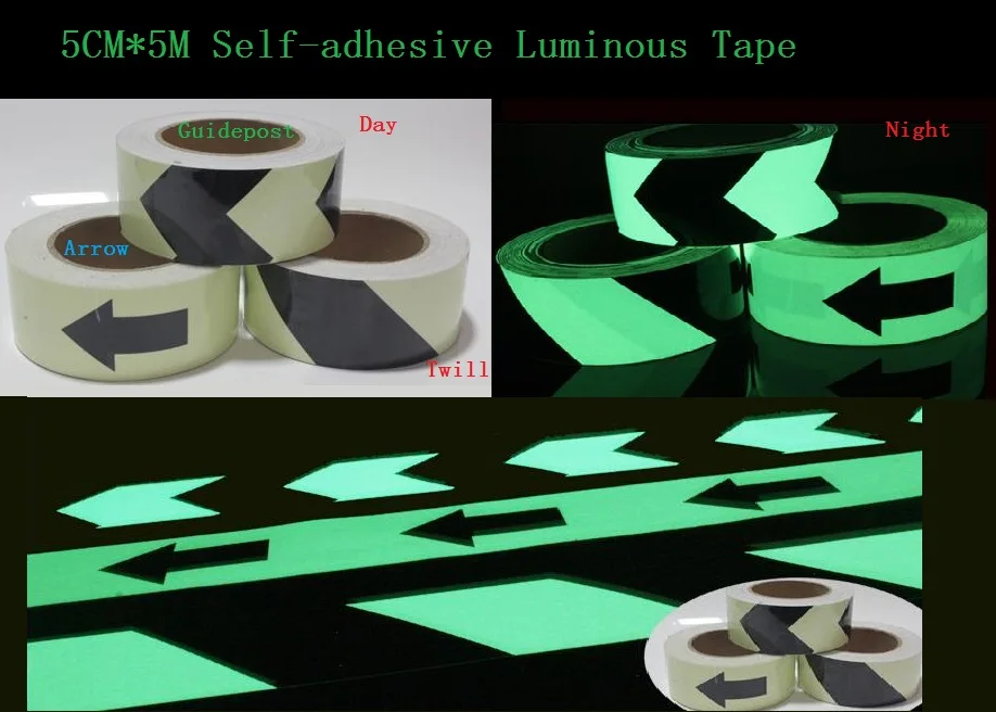 5cm*5M Road Traffic Guidepost Sign Storage Light Luminescent Film Glowing In The Dark Warning Stage Luminous Self-adhesive Tape
5cm*5M Road Traffic Guidepost Sign Storage Light Luminescent Film Glowing In The Dark Warning Stage Luminous Self-adhesive Tape