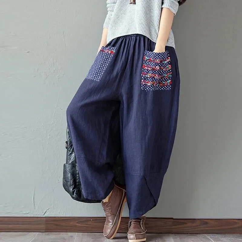 2019 ZANZEA Autumn Women Elastic Waist Cotton Linen Oversized Harem Pants Baggy Pantalon Retro Print Casual Loose Long Trousers
2019 ZANZEA Autumn Women Elastic Waist Cotton Linen Oversized Harem Pants Baggy Pantalon Retro Print Casual Loose Long Trousers