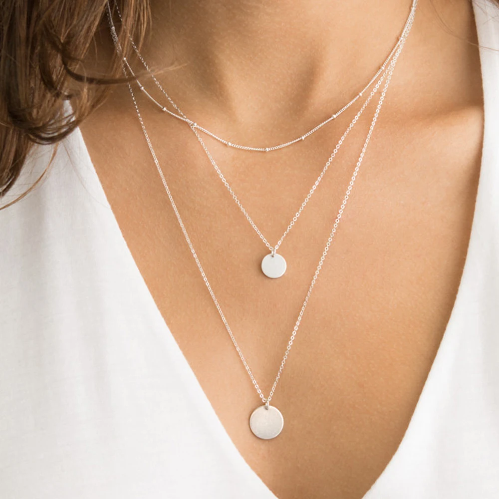 CC Stainless Steel Necklace For Women Long Layered Pendant Necklaces Gold Silver Color Fashion Jewelry Korean Style Women
CC Stainless Steel Necklace For Women Long Layered Pendant Necklaces Gold Silver Color Fashion Jewelry Korean Style Women