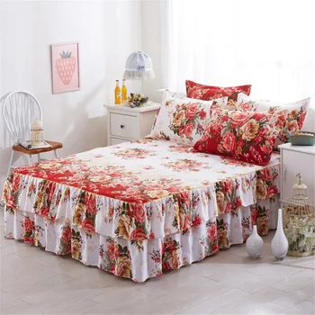 Romantic Two Layer Bed Skirt Elegant Chiffon Bedspread Satin Cotton Bed Sheet for Wedding Decoration Bed Cover with Elastic 30
Romantic Two Layer Bed Skirt Elegant Chiffon Bedspread Satin Cotton Bed Sheet for Wedding Decoration Bed Cover with Elastic 30