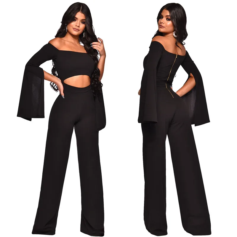 Party Elegant Long Sleeve Solid High Waist Pants Women Sexy Off Shoulder Crop Tops 2 Pieces Women's Set Autumn Jumpsuit Overalls
Party Elegant Long Sleeve Solid High Waist Pants Women Sexy Off Shoulder Crop Tops 2 Pieces Women's Set Autumn Jumpsuit Overalls