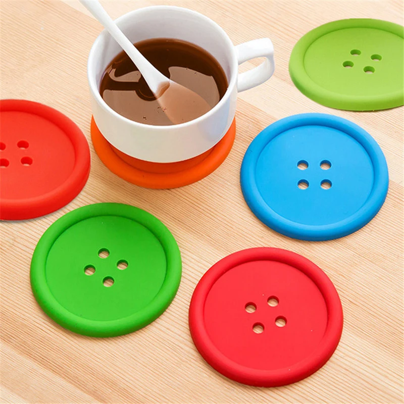 New 1 Pcs Silicone Button Coaster Cup Cushion Holder Drink Placemat Coffee Place Mug Glass Beverage Holder Pad 5 Color
New 1 Pcs Silicone Button Coaster Cup Cushion Holder Drink Placemat Coffee Place Mug Glass Beverage Holder Pad 5 Color