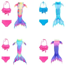 Хвост русалки для девочек купальный костюм костюмированной