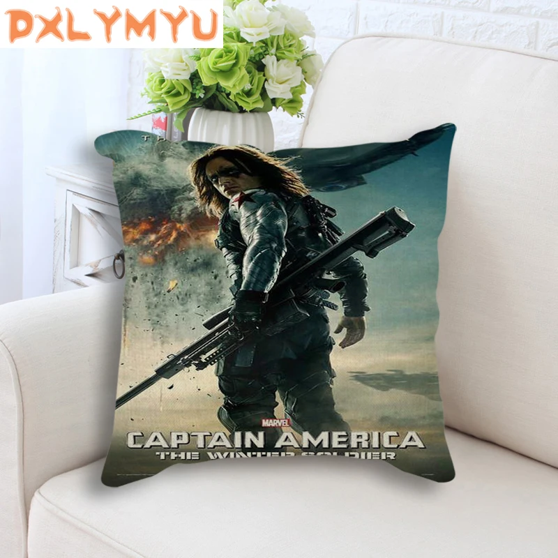 Linen Cushion Throw Pillow Captain America 2 The Winter Soldier Movie Art Poster Printed Sofa Cushion Home Decorative Cushion
Linen Cushion Throw Pillow Captain America 2 The Winter Soldier Movie Art Poster Printed Sofa Cushion Home Decorative Cushion