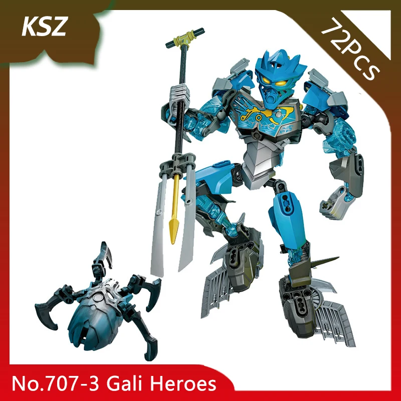 KSZ 707-3 72Pcs BIONICLE Series Gali Heroes Model Building Blocks set Bricks Compatible with Legoings 70785
KSZ 707-3 72Pcs BIONICLE Series Gali Heroes Model Building Blocks set Bricks Compatible with Legoings 70785