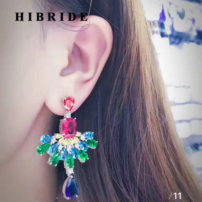 Женские длинные серьги-подвески HIBRIDE, Разноцветные серьги в богемном стиле с кубическим цирконием для свадебной вечеринки
Женские длинные серьги-подвески HIBRIDE, Разноцветные серьги в богемном стиле с кубическим цирконием для свадебной вечеринки