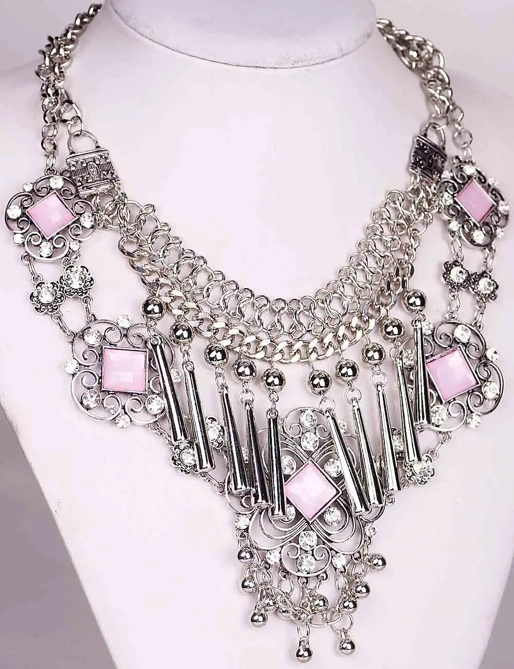 New Fashion Handmade Woman Antique Silver Rhinestone Bohemia Style Bib Statement Women Choker Brand Necklaces Pendants
New Fashion Handmade Woman Antique Silver Rhinestone Bohemia Style Bib Statement Women Choker Brand Necklaces Pendants