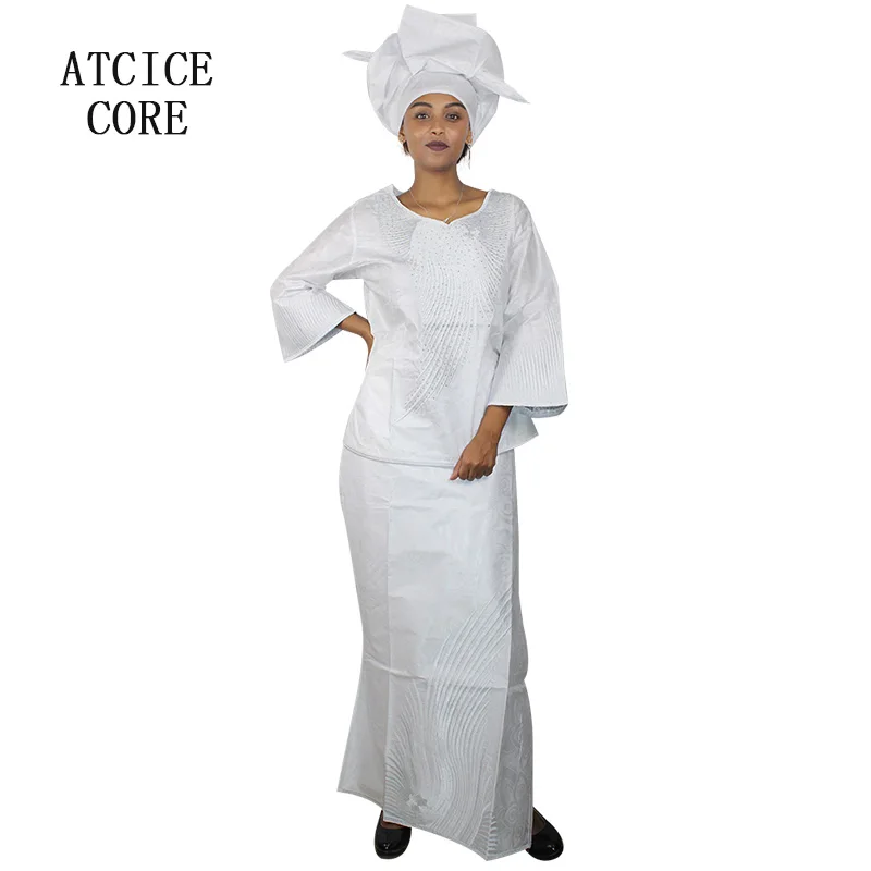 african dresses for woman bazin riche embroidery design dress with wrapper and scarf LB061
african dresses for woman bazin riche embroidery design dress with wrapper and scarf LB061