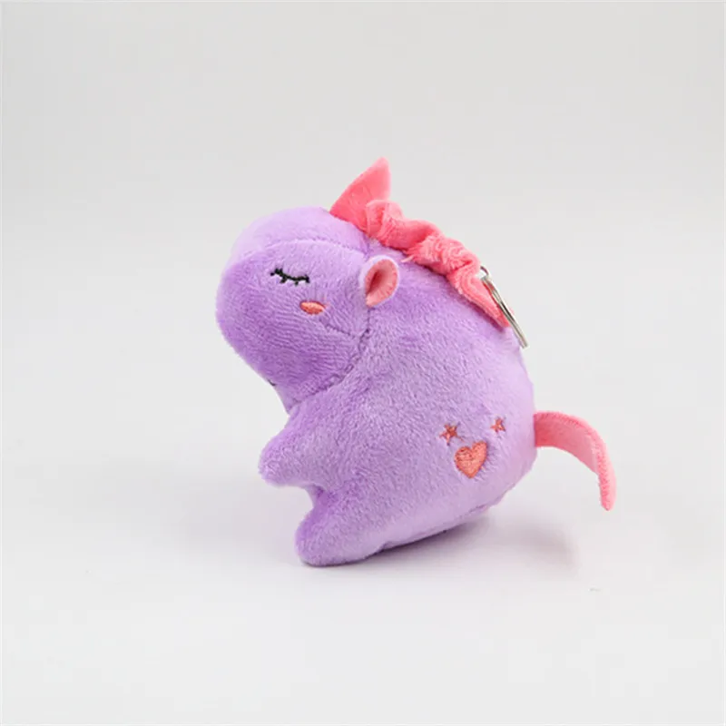 Cute Unicorn Plush Toys Keychain Fat Unicorn Key Bag Pendants Dolls Cartoon Unicornio Peluche Toy 10cm 24pcslot (1)