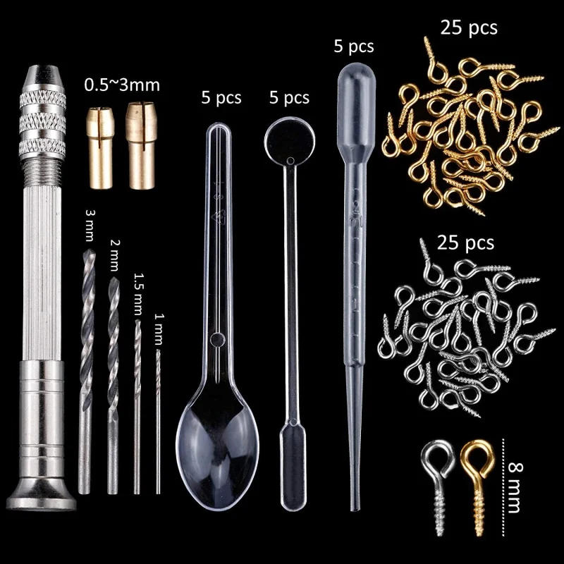 83pcs Silicone Mold Epoxy Resin Crafts Diy Jewelry Making Tool With Shiny Powder Spoon Mix Stick Clasp DIY Decoration Tools
83pcs Silicone Mold Epoxy Resin Crafts Diy Jewelry Making Tool With Shiny Powder Spoon Mix Stick Clasp DIY Decoration Tools