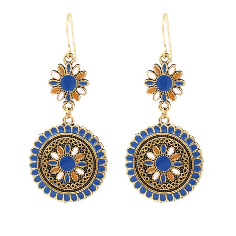 New Arrive Flower Shape Stud Earings Bule Color Ethnic Cloisonne Enamel Earrings Hook Fashion Jewelry For Women Party Gift
New Arrive Flower Shape Stud Earings Bule Color Ethnic Cloisonne Enamel Earrings Hook Fashion Jewelry For Women Party Gift