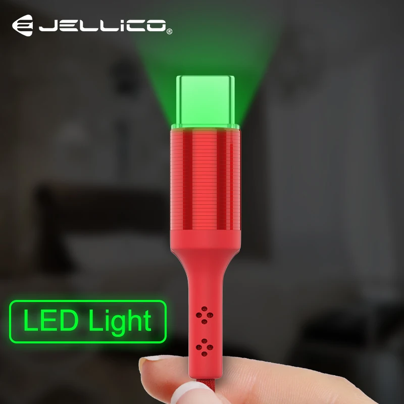 Jellico LED Light USB Type C Phone Cable For Samsung Xiaomi USB-C Mobile Phone Fast Charging Type-C Data Cable Cord For Huawei
Jellico LED Light USB Type C Phone Cable For Samsung Xiaomi USB-C Mobile Phone Fast Charging Type-C Data Cable Cord For Huawei