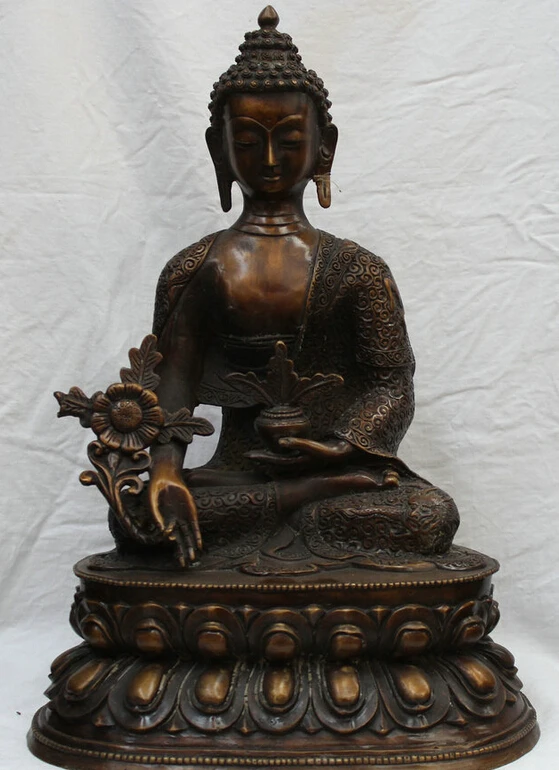 USPS to USA S2063 14" Tibet Tibetan Buddhism Bronze Dragon Phoenix Robe Medicine Buddha Statue (B0328)
USPS to USA S2063 14" Tibet Tibetan Buddhism Bronze Dragon Phoenix Robe Medicine Buddha Statue (B0328)